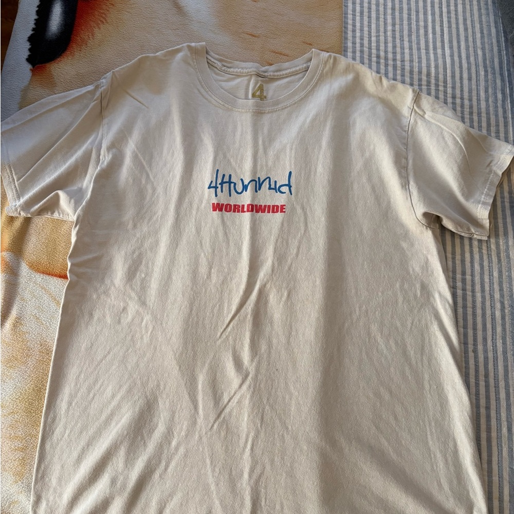 4Hunnid Cream Short Sleeve Tee